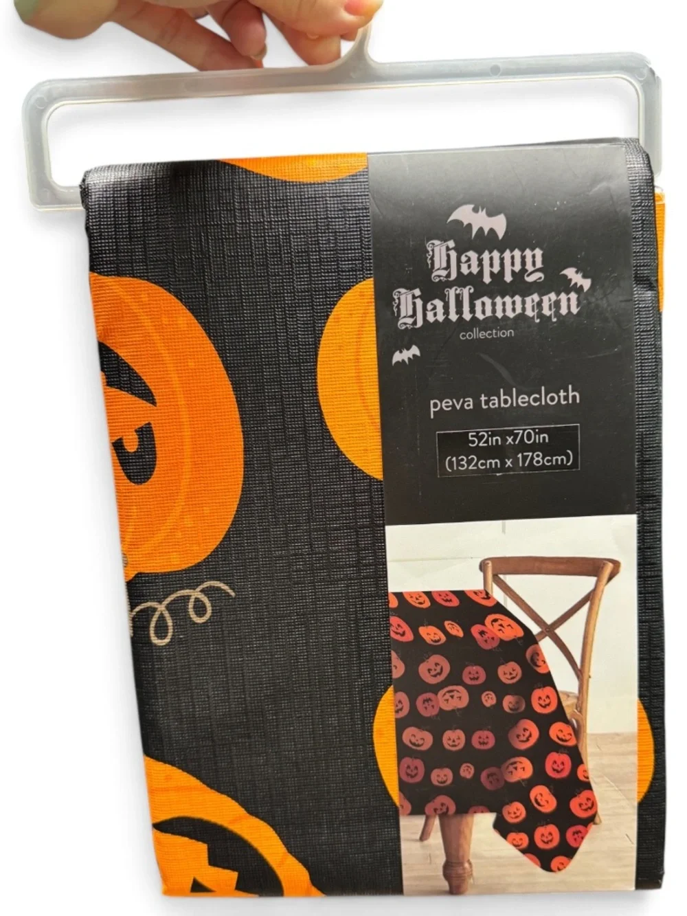 NWT Halloween Jack O Lantern Tablecloth 52x70